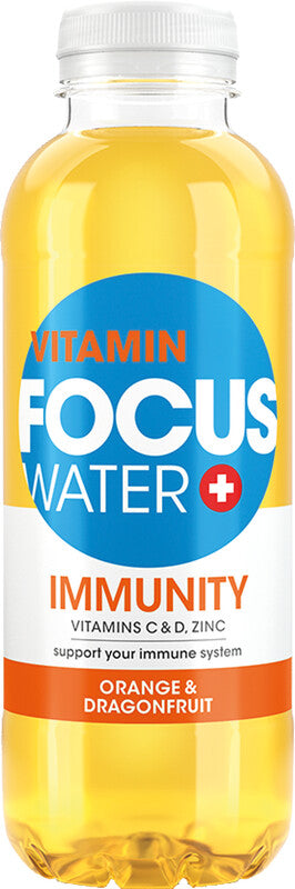 Focuswater Vitaminwasser Immunity Orange & Drachenfrucht – 12 × 5 dl