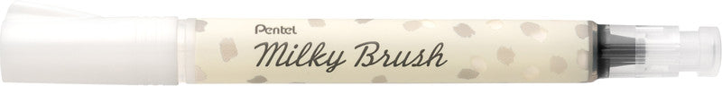 Pentel Milky Brush XGFH-PWX – Pinselstift – Pinselspitze, Nylon, Weiss, 1 Stück