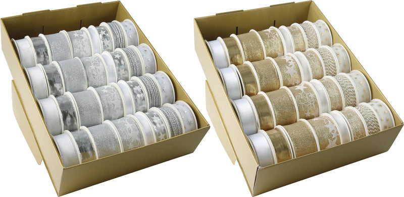 Präsent Geschenkband Christmas Trends – Weihnachten – Seide, mehrfarbig – sortiert