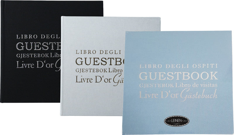 Eibert Gästebuch – 250 × 240 mm – 154 Seiten – gebunden, Stoffeinband, hellblau