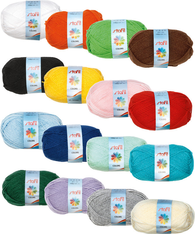 Stafil Schulwolle, Acryl, Tannengrün, zum Stricken und Häkeln, 50 g, 133 m