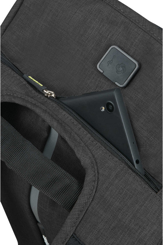 Samsonite Securipak Notebook-Rucksack – 17 l, USB-Port, Aufsteckfunktion, Kunststoff, Schwarz