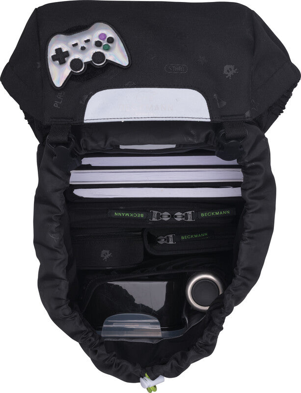 Beckmann Classic Schulrucksack 1st – Pixel – 24,0×37,0×25,0 cm – aus recycelten PET-Flaschen