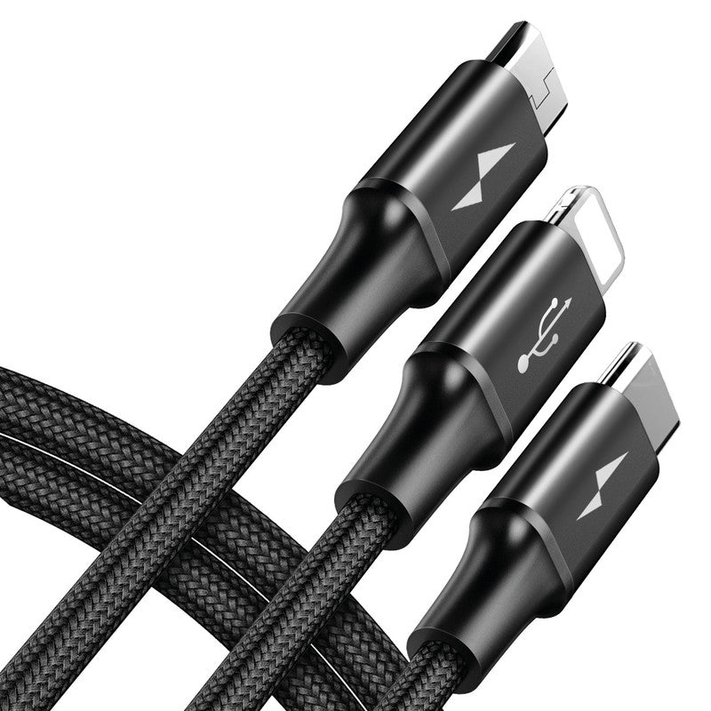Baseus USB-Kabel, Lightning, USB-C, Micro-USB, 1,2 m, USB 2.0