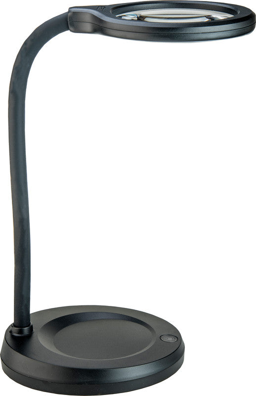 Carson DeskBrite – Leuchtlupe – 2× (Spot 5×) – Ø 109 mm – mit LED, biegsam, schwarz