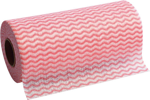 Putzrolle – 1-lagig – 40 × 20 cm – 50 Blatt – Rot