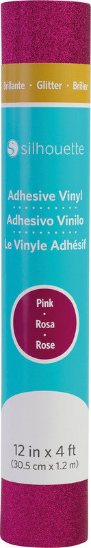 Silhouette Glitzer Vinylfolie, selbstklebend – Pink – 30,5 × 120 cm – für Silhouette Schneideplotter