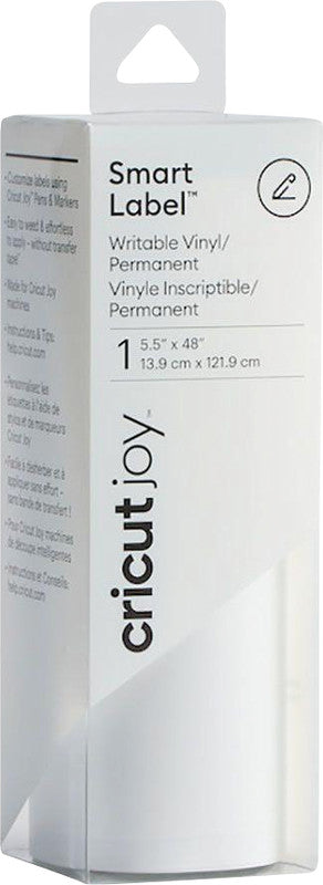 Cricut Selbstklebende Vinylfolie – weiss – 13,9 × 121,9 cm – für Cricut Joy Schneideplotter
