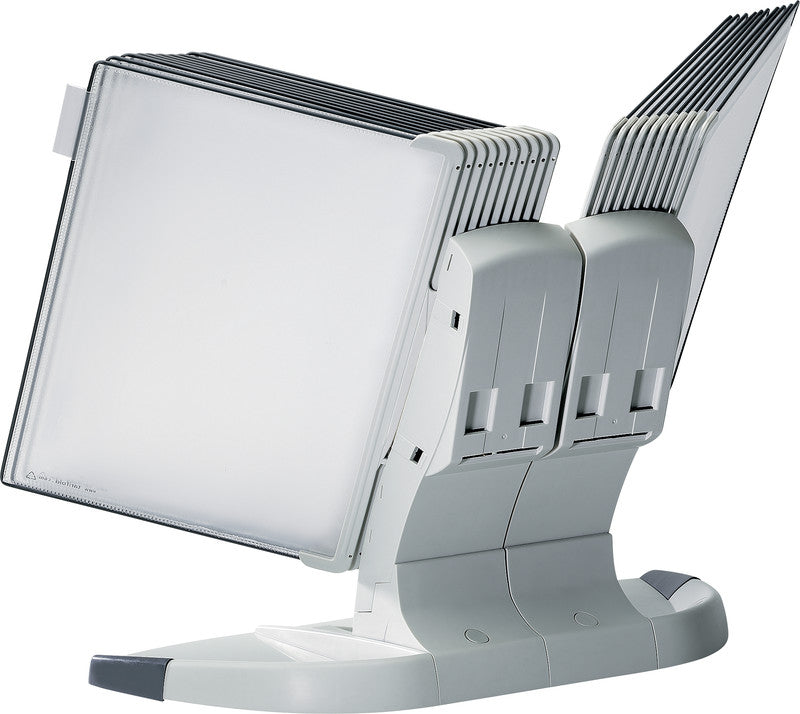 Djois tarifold Sichttafelsystem Tischständer – für A4, 10 Fächer, Grau, Kunststoff, 270×360×125 mm