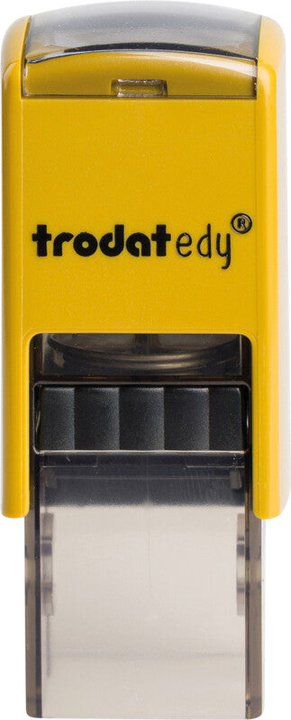 Trodat Stegoraurus Motivstempel – selbstfärbend, 19 × 19 mm, curry-gelb