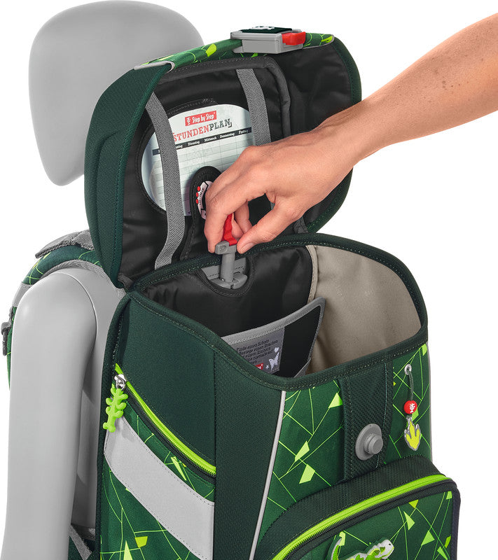Step by Step Shine Schulrucksack-Set – 5-teilig – Dino Night Tyro – recycelte Materialien