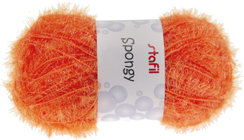 Stafil Schwammgarn, Polyester, Orange, zum Stricken