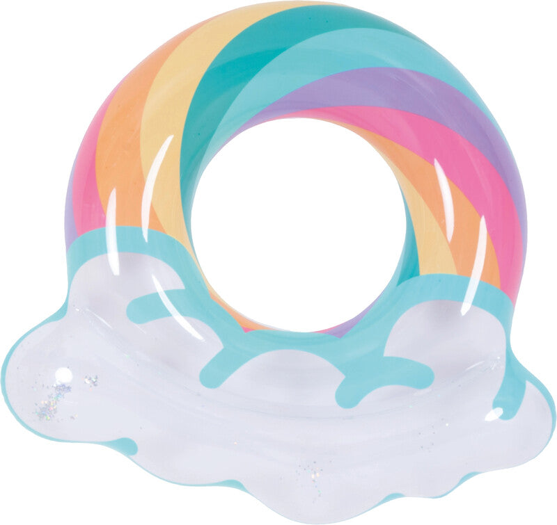 Sun club Schwimmring Glitter Rainbow – 106 × 103 cm – ab 12 Jahren – PVC