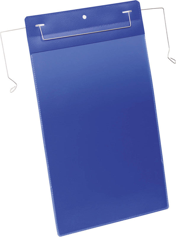 Durable Kennzeichnungstaschen – 297 × 210 mm, blau, wiederablösbar, für A4 hoch
