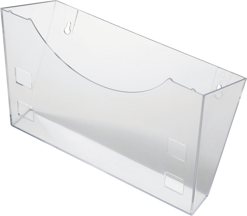 Helit Wandprospekthalter – 240 × 165 mm, transparent, für A4