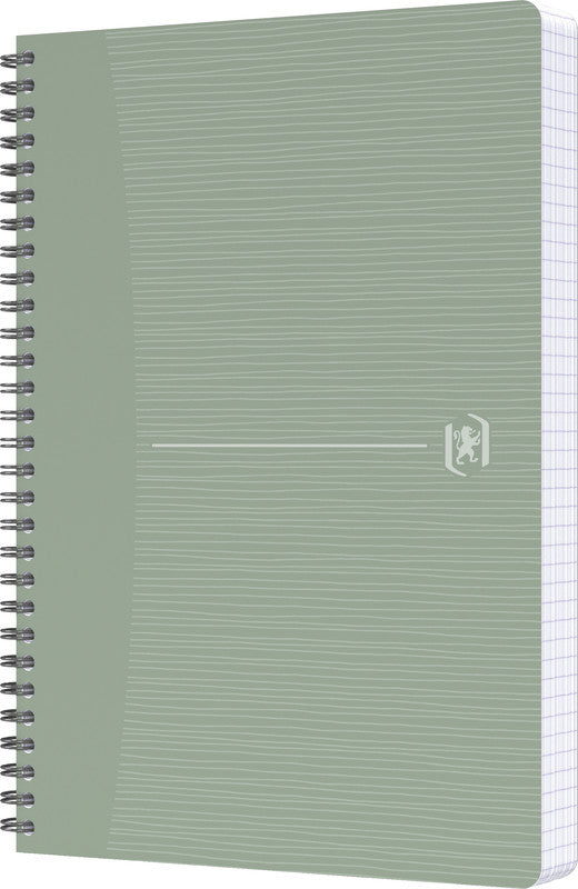Oxford Collegeblock A5, kariert 5 mm, Spiralbindung, 90 Blatt, 90 g/m² – weiss, für SCRIBZEE App