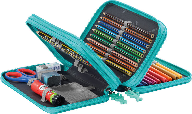 Step by Step XXL Etui, gefüllt, 43-teilig – Turtle Josie – Kunststoff – 20,0 × 13,0 × 7,0 cm