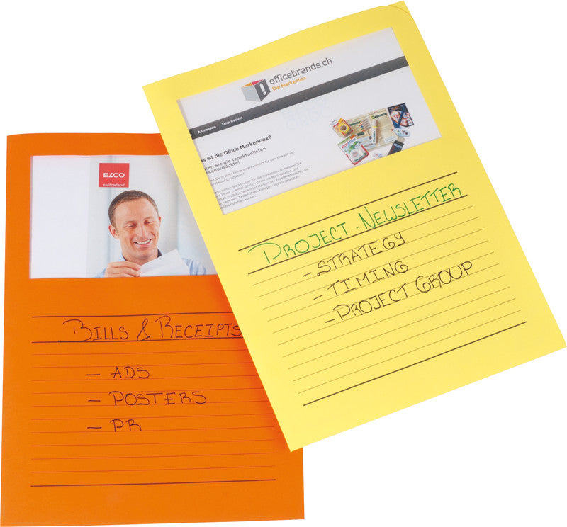 Elco Ordo Classico Sichtmappe A4 – Orange, Papier, 10er-Pack
