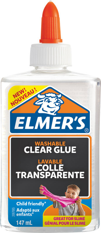Elmer's Bastelkleber – 147 ml – trocknet transparent, auswaschbar – für Slime