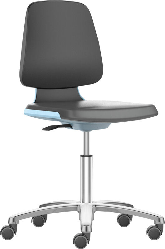 Bimos LIMBOS Labsit Bürostuhl – Kunstleder – Schwarz/Blau, 3D-Flexfunktion, 45–65 cm