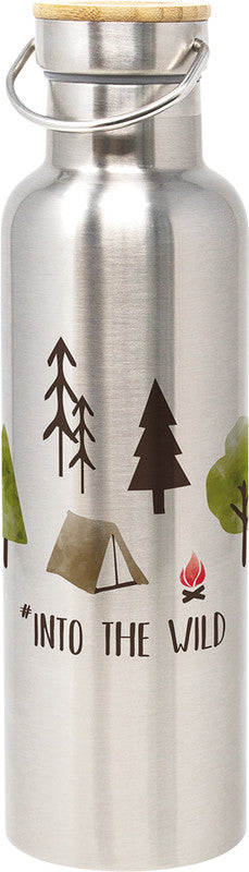 Ppd Trinkflasche – 7,5 dl – Edelstahl, isoliert, Schraubverschluss, auslaufsicher – Sayings Into The Wild