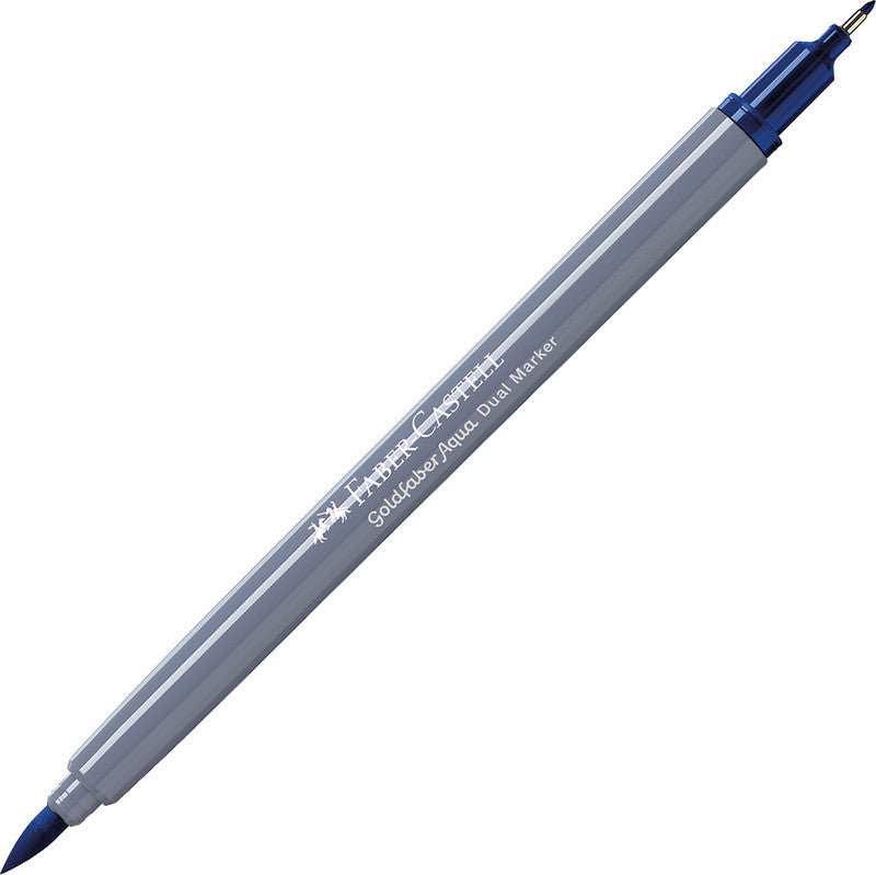 Faber-Castell Brush Pen – Pinselspitze/Finelinerspitze 0,6 mm – helioblue reddish – wasservermalbar