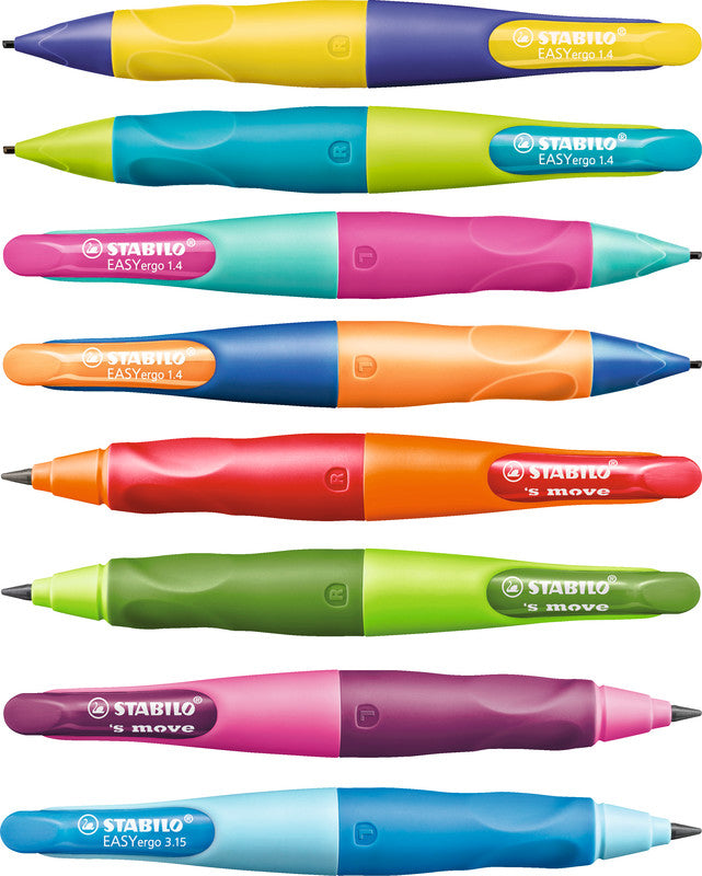 Stabilo EASYergo Start Druckbleistift – 3,15 mm, für Linkshänder, hellpink, inkl. Spitzer