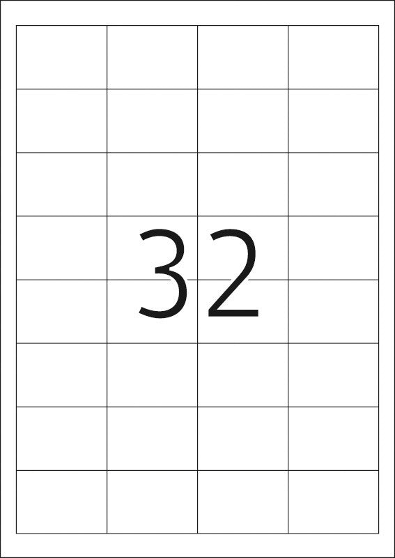 HERMA Druckeretiketten, 48 mm × 34 mm, weiss, Papier, permanent, 25 Blatt (800 Etiketten)