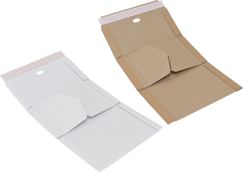 Elco Unipack Versandverpackung, braun, mit Beschriftungsfeldern – 325 × 250 × 15-80 mm