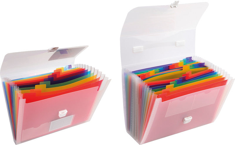 Exacompta Sammelmappe, für A4, Kunststoff, transparent, mit Druckknopf