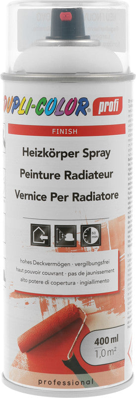 Dupli-Color Profi – Heizkörper Spray – Farbspray – Weiss, 400 ml