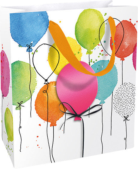 Braun + company Geschenkbox – Balloon Party – matt laminiert, recyclingfähig – 180 × 210 × 80 mm