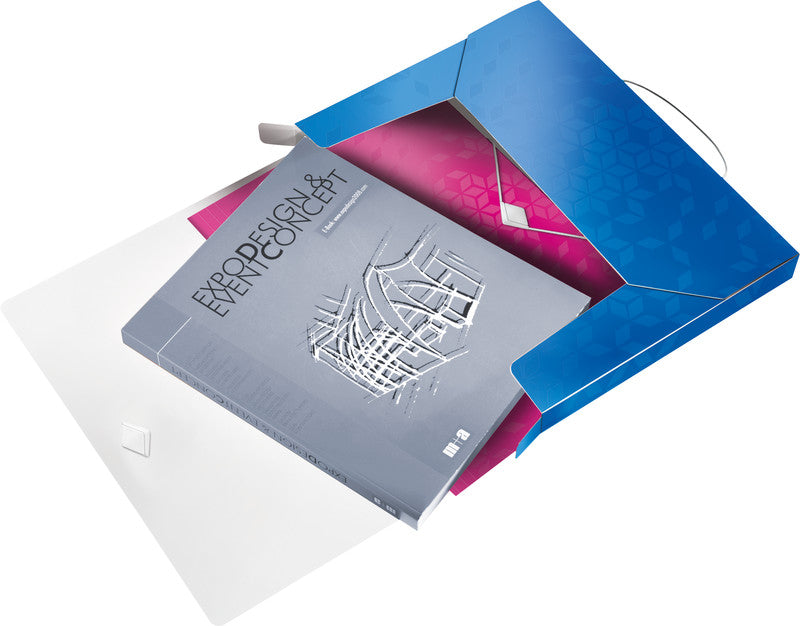 Leitz Wow A4 Heftbox – Polypropylen (PP), Blau, bis 250 Blatt