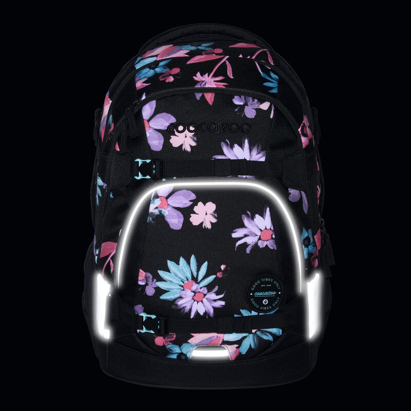 Coocazoo Rucksack Mate – Floral Artnight – 30 × 44 × 23 cm – recycelte Materialien