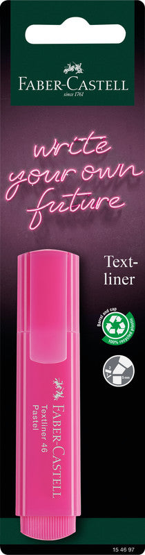 Faber-Castell 46 Pastell Textmarker Farben sortiert Pastell – Keilspitze, 1–5 mm, nachfüllbar