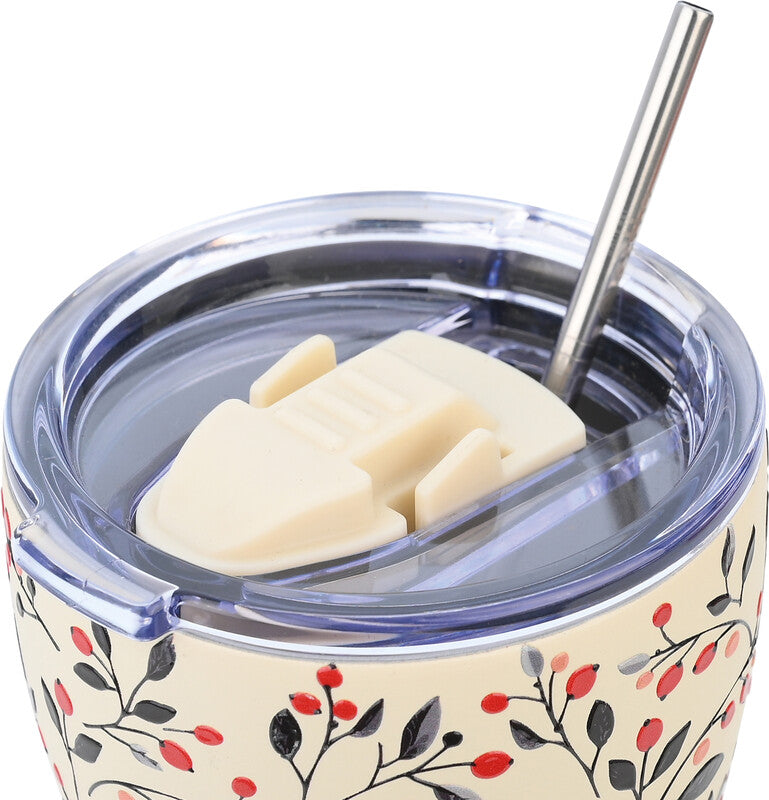 Estia Thermobecher 350 ml – Doppelwandig 6 h Heiss / 12 h Kalt, Edelstahl, Druckknopfdeckel