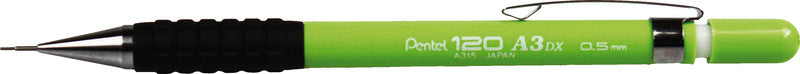 Pentel 120 A3 DX Druckbleistift – 0,5 mm, Hellgrün