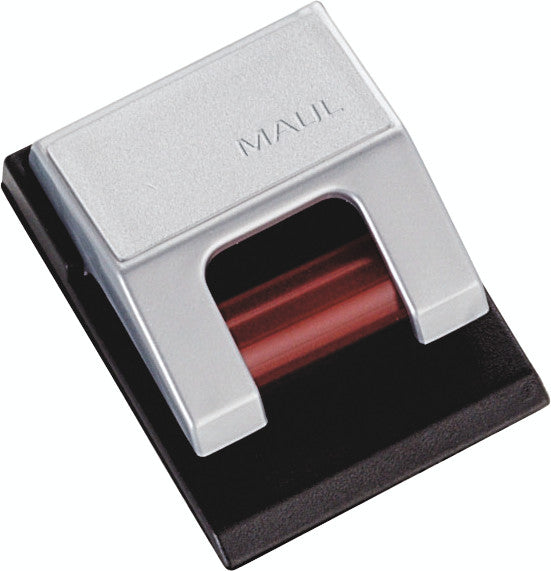 MAUL Magnetclip – 33 × 17 mm, silber, selbstklebend