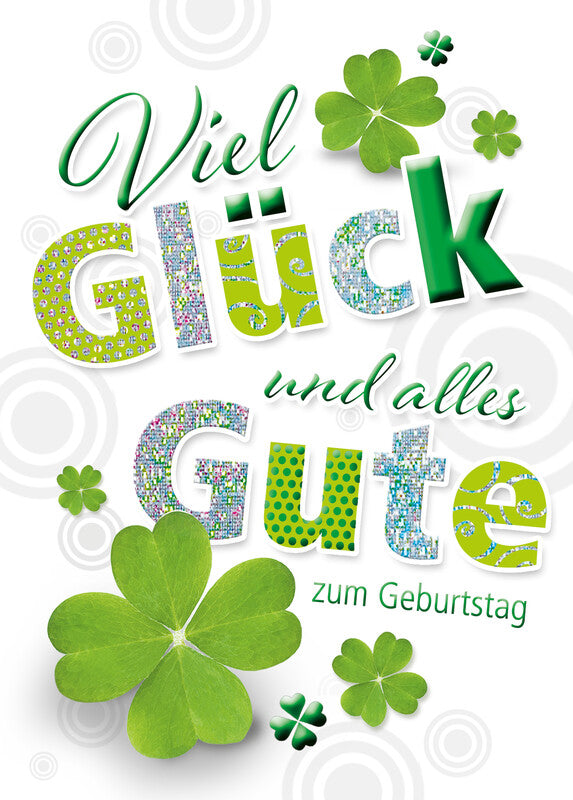 Kurt eulzer Geburtstagsgrusskarte – 230 × 320 mm – mit Umschlägen, Text DE, Karton, 6er Pack