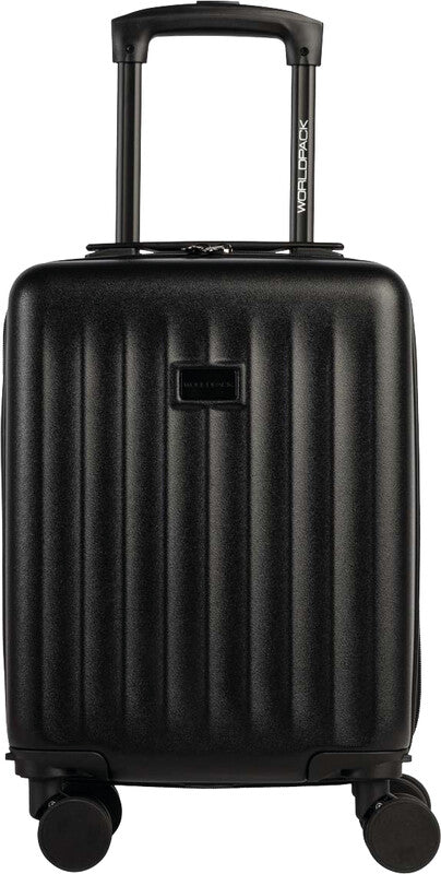 Worldpack Trolley Hartschale, 24 l, Handgepäck geeignet, 4 Doppelrollen, ABS, Schwarz, 30 × 40 × 20 cm