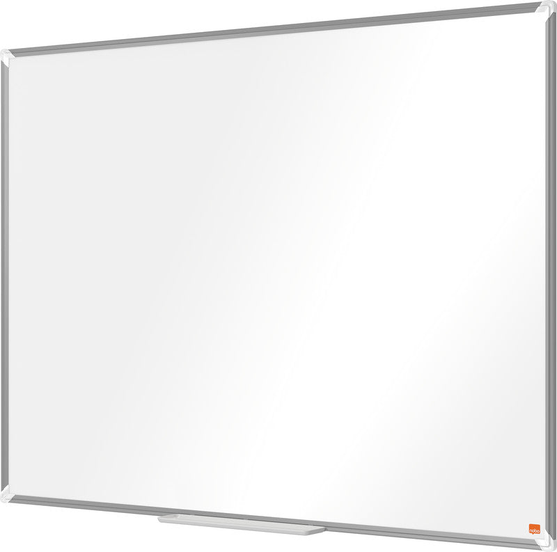 Nobo Whiteboard – 120 × 90 cm, Stahl, magnetisch, Aluminiumrahmen, Wandmontage, inkl. Marker, Markerablage