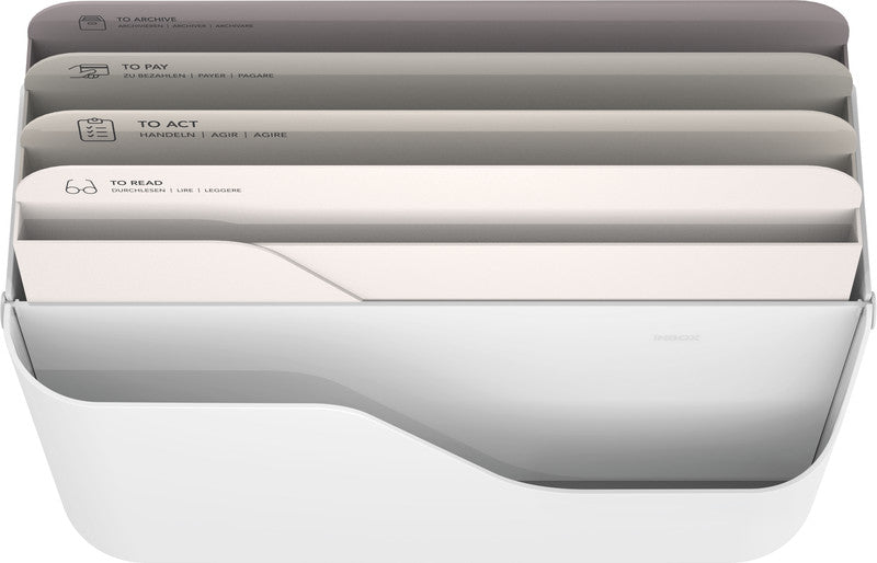 Rotho Briefkorb – Kunststoff, für A4, weiss, B 356 × H 160 × T 295 mm