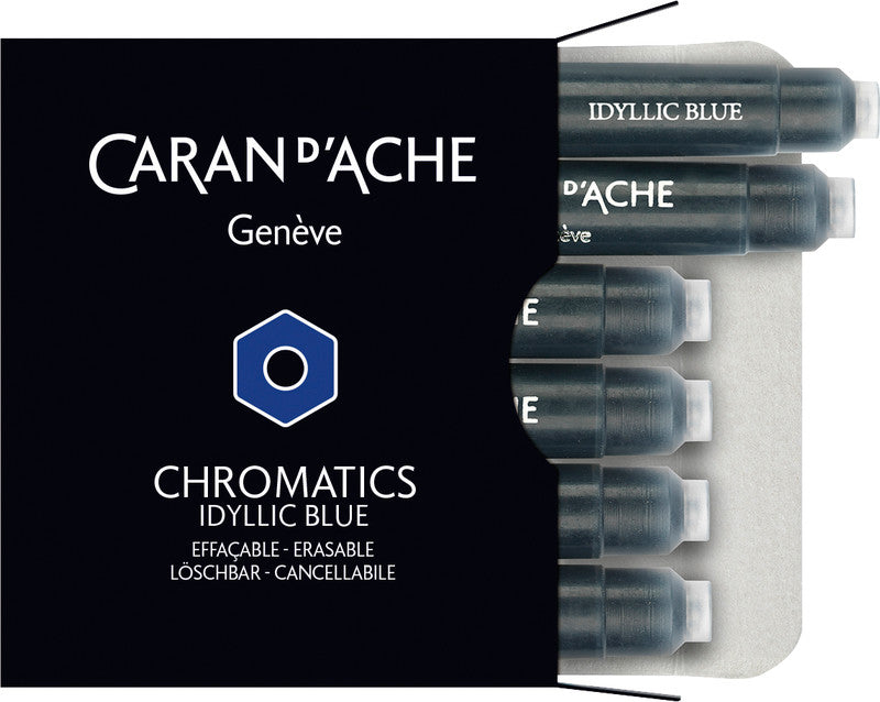 Caran d-Ache Caran d'Ache Tintenpatronen Chromatics – blau, geruchsarm, 6 Stk.