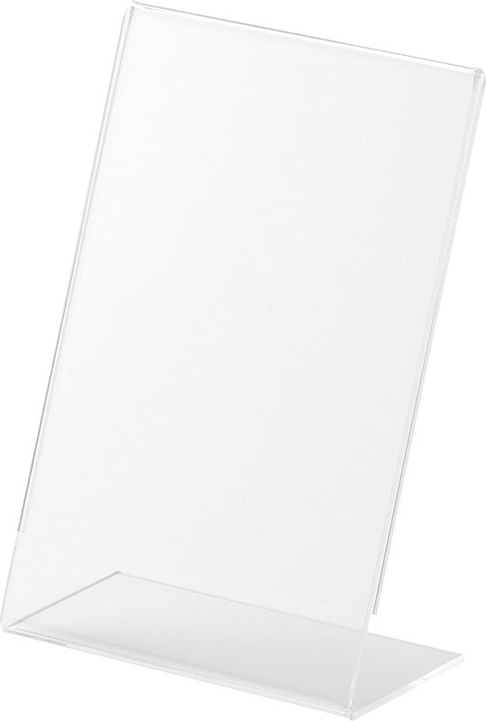 Helit Tischaufsteller – für A6 Hochformat, Transparent, Kunststoff, 100×48×155 mm