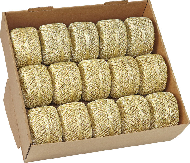 Präsent Kordel Wolga – Weihnachten – gold – Ø 2 mm × 20 m – Naturfasern