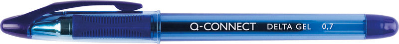 Q-CONNECT Delta Gel Gelschreiber – Blau, 0,7 mm, Kappe