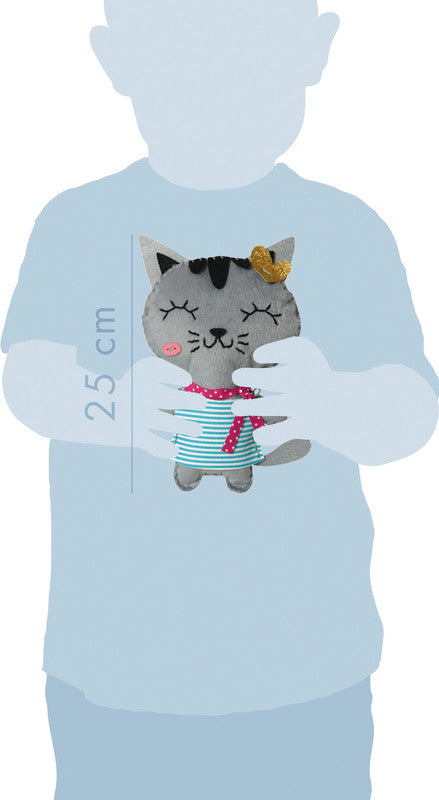 Avenue Mandarine Bastelset Nähen Katze Tina – 6–10 Jahre – 140 × 300 × 50 mm
