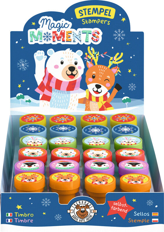 Trendhaus Magic Moments Motivstempel – Weihnachten, selbstfärbend, 6 Motive, sortiert