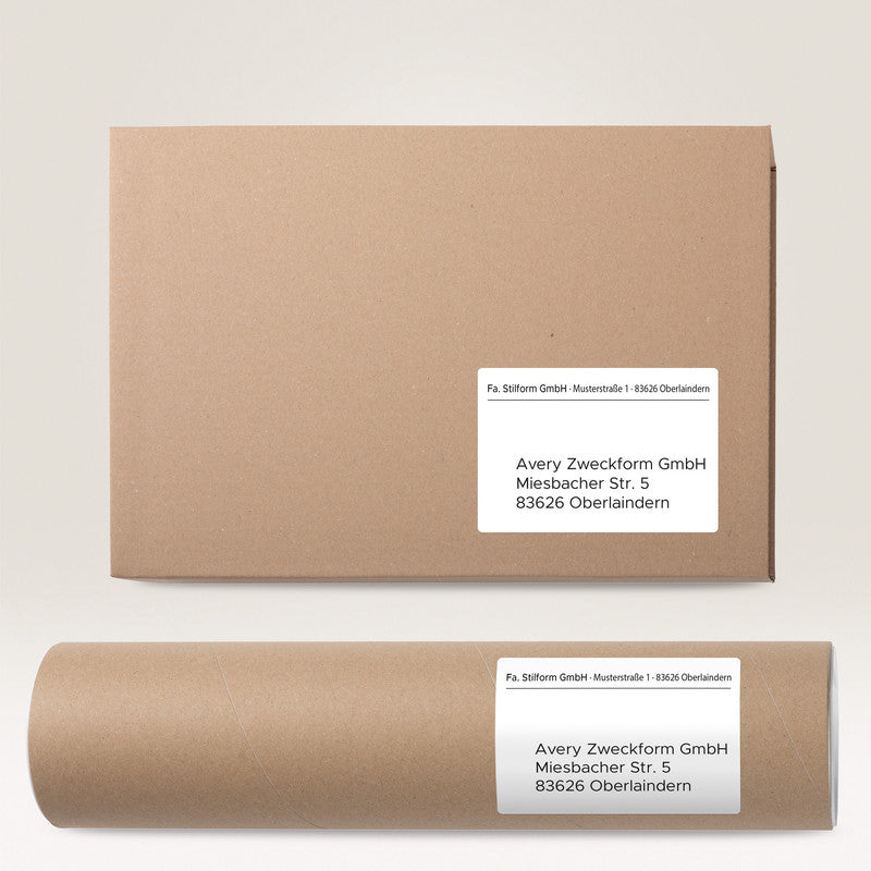 Avery Druckeretiketten, 105 mm × 74 mm, weiss, Papier, permanent, 800 Etiketten (100 Blatt)