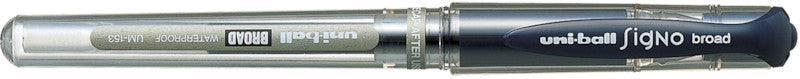 Uni-Ball Signo broad – Tintenroller, dokumentenecht, mit Kappe, 0,6 mm, blau-schwarz